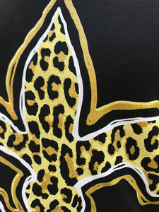 Cheetah Fleur De Lis- Black